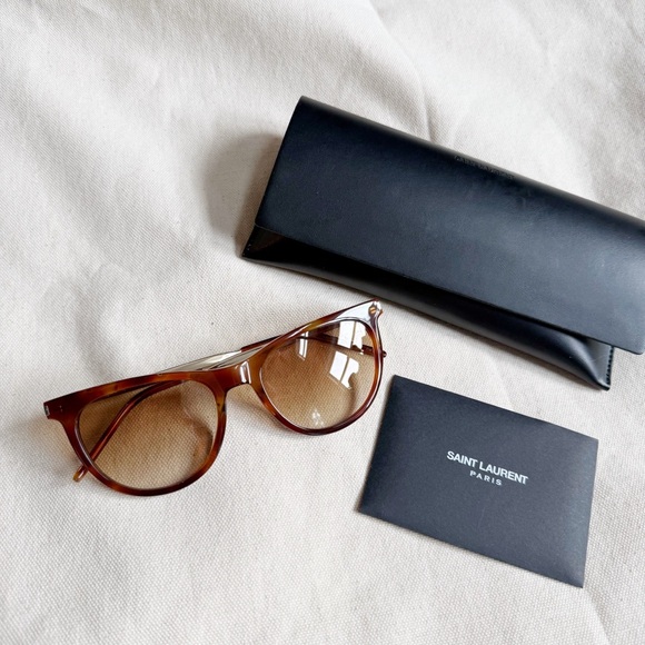 Saint Laurent Cat Eye Brown Havana Sunglasses main image 7